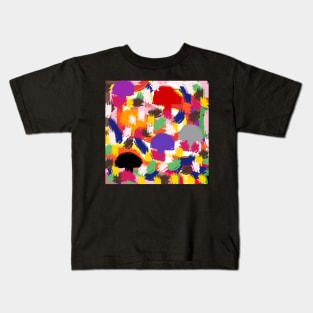 pixel art painting splatter paint mushroom Kids T-Shirt